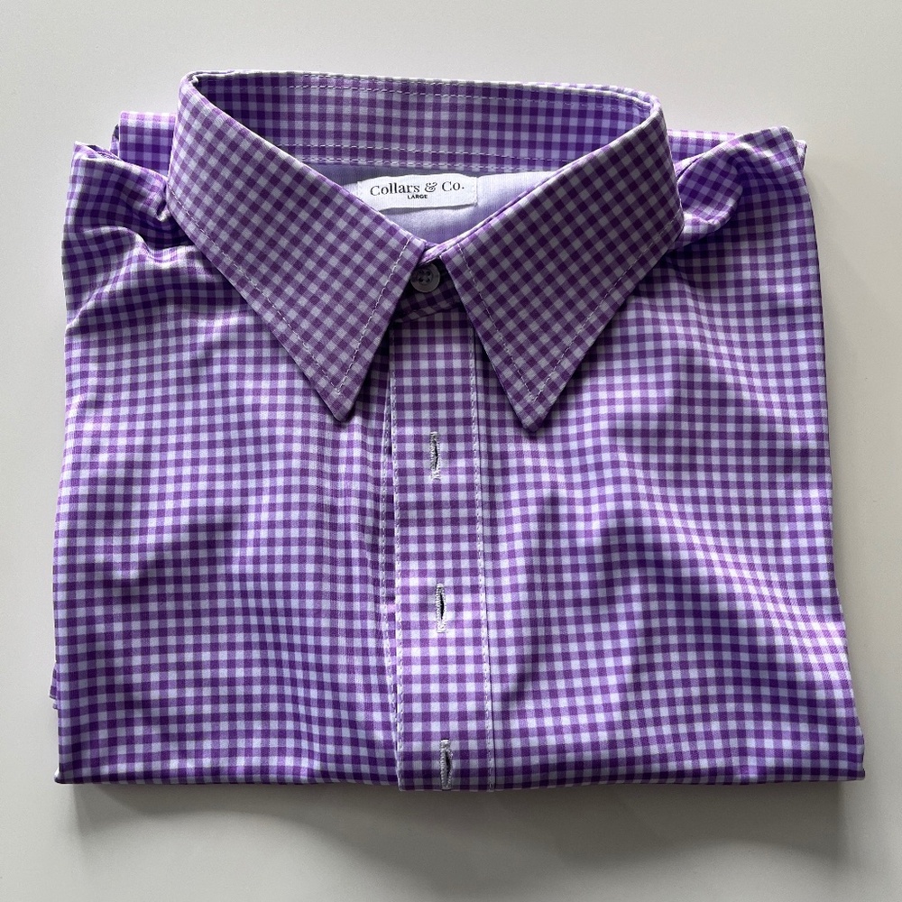 Purple Checkered Men's Shirt